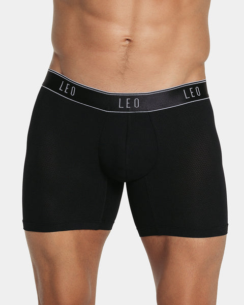 Mid-length boxer brief with ergonomic design#color_700-black