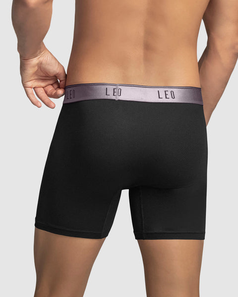 Ultra-Light Boxer Brief with Ergonomic Pouch#color_701-black-elastic-gray