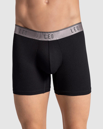 Ultra-Light Boxer Brief with Ergonomic Pouch#color_701-black-elastic-gray