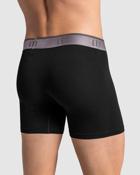 Ultra-Light Boxer Brief with Ergonomic Pouch#color_701-black-elastic-gray