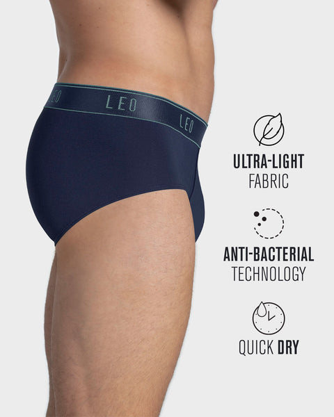 Microfiber brief with frontal ergonomic design#color_515-blue