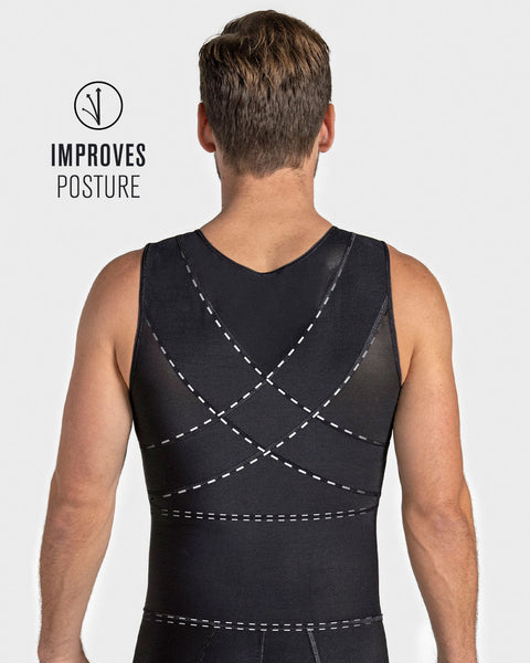 Leo post-surgical compression bodysuit#color_700-black